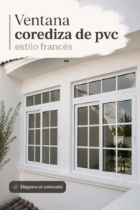 Fenêtre coulissante en PVC au style français dans une belle maison rénovée