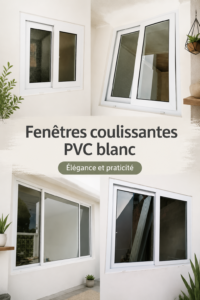 Fenêtre coulissante en PVC blanc apportant luminosité à une pièce