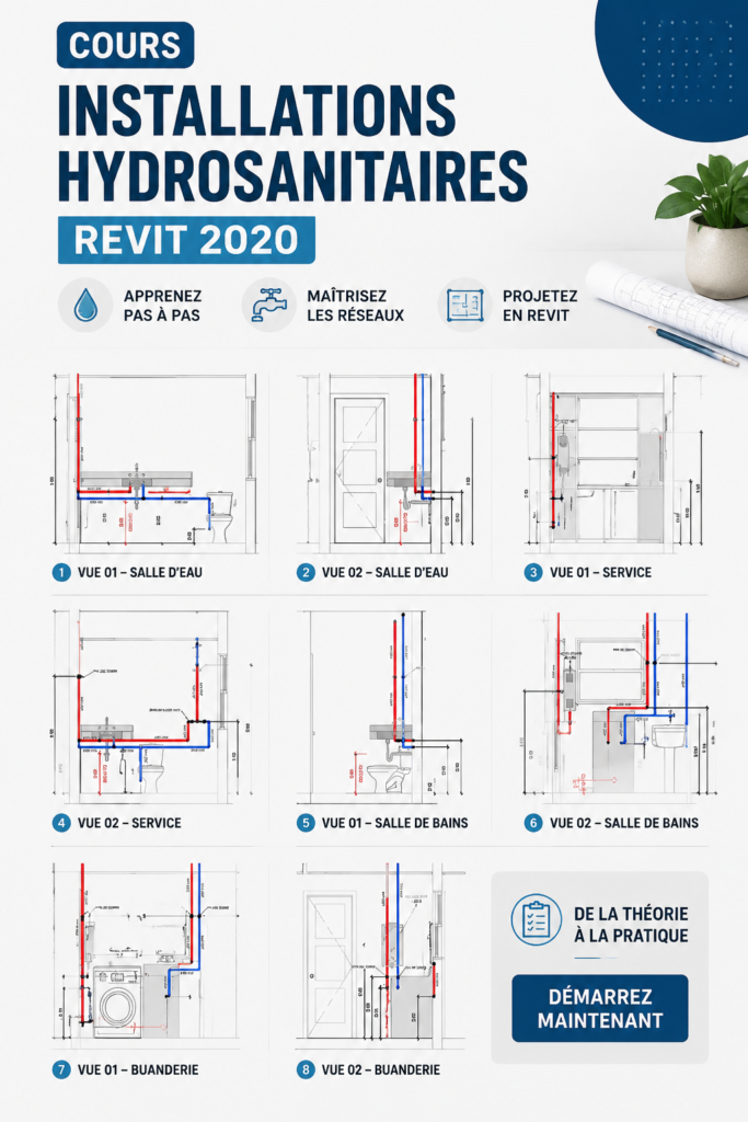 Installation hydraulique efficace dans une salle de bain