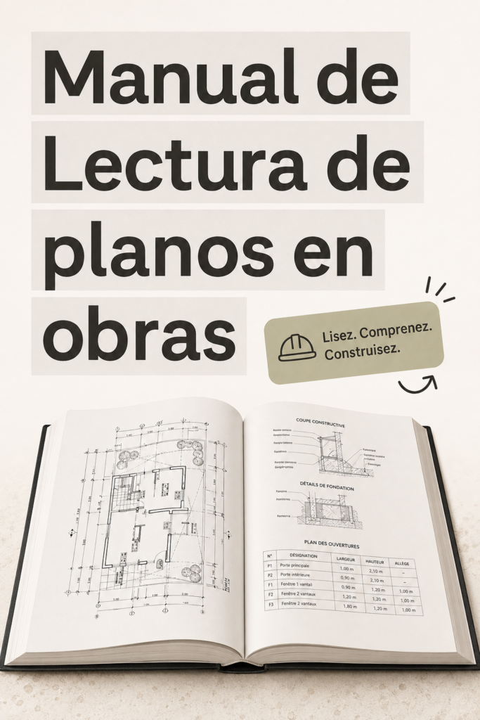 Un schéma illustrant la lecture de plans de construction avec divers symboles et légendes.