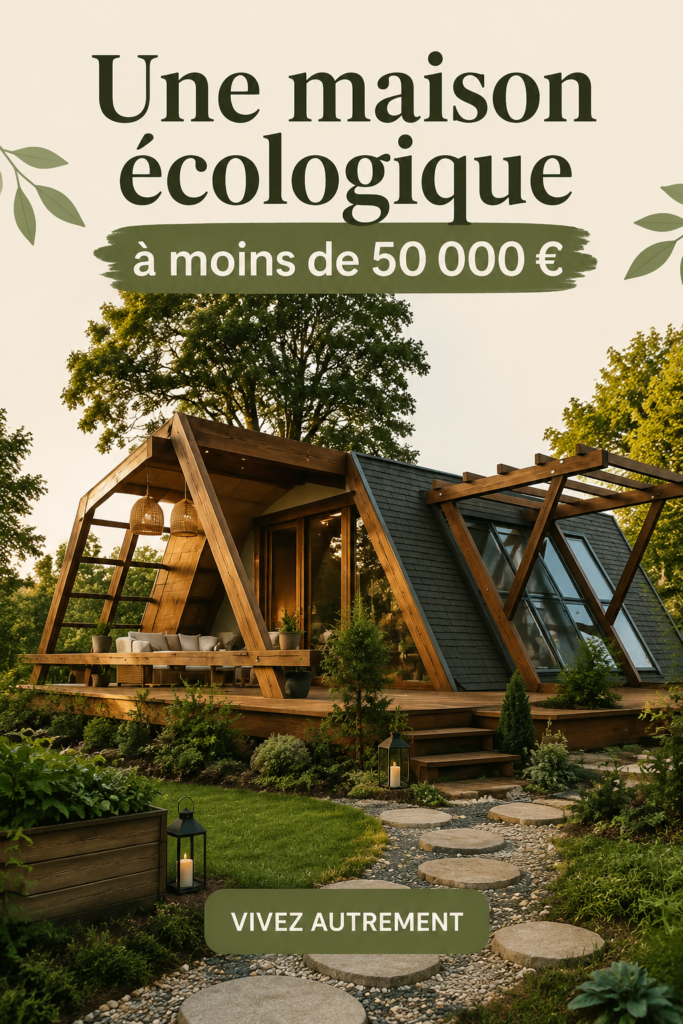 Maison écologique construite avec des matériaux durables et respectueux de l'environnement.