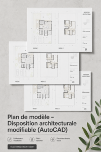Exemple de plan architectural moderne à télécharger pour rénovation.