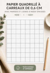 Papier à carreaux imprimable gratuit pour projets de rénovation
