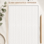 Modèle de papier quadrillé isométrique en papier imprimable