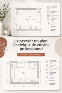 Plan électrique conçu pour une cuisine moderne et fonctionnelle