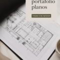 Un portfolio de rénovation bien présenté avec des plans architecturaux.