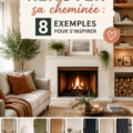 Cheminee moderne rénovée avec une décoration chaleureuse