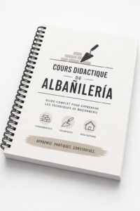 Une image illustrant des outils de maçonnerie avec des briques, représentant les bases de la maçonnerie.