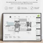 Plan de maison réalisé avec LayOut et SketchUp, illustrant un projet de rénovation