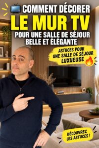 Mur de télévision décoré avec élégance dans un salon moderne