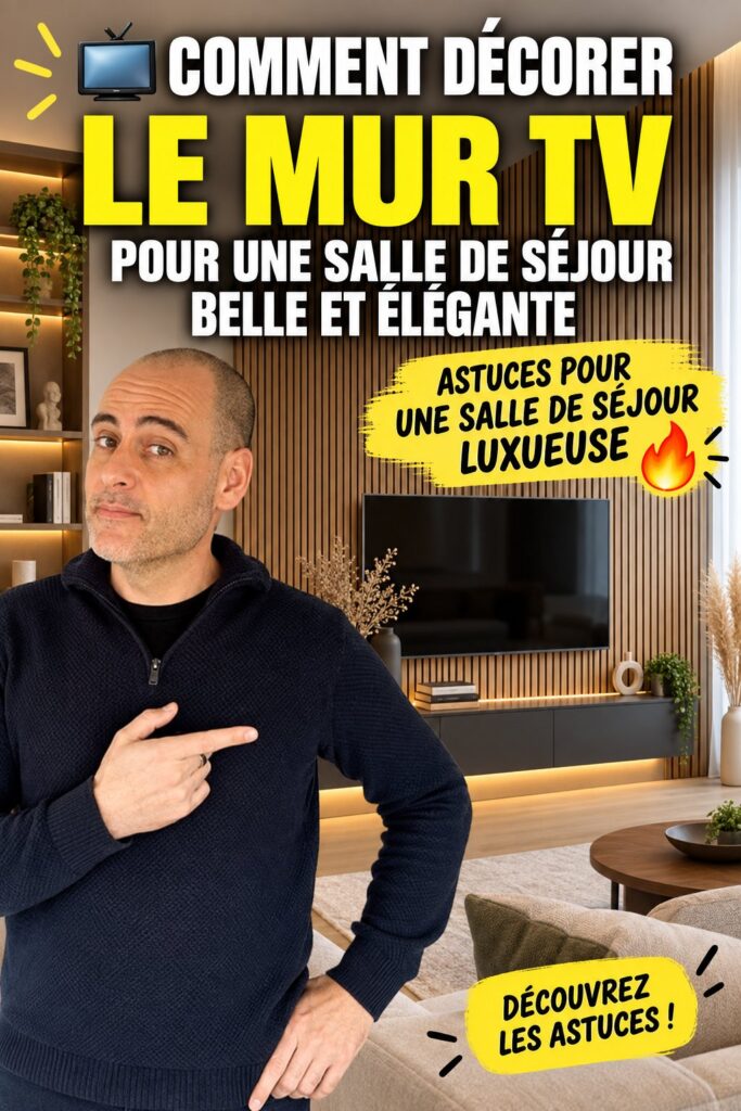 Mur de télévision décoré avec élégance dans un salon moderne