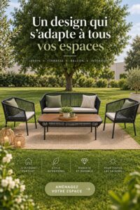 Un salon accueillant avec un design polyvalent et chaleureux