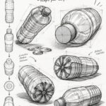 Femme dessinant une sphère en 3D sur une feuille