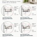 Un plan de travail en bois avec des détails élégants dans une cuisine moderne.