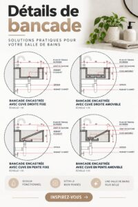 Un plan de travail en bois avec des détails élégants dans une cuisine moderne.
