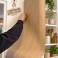 Cuisine moderne avec un film vinyle design et coloré