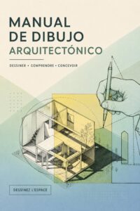 Un bureau d'architecture avec des plans de maison étalés et des outils de dessin