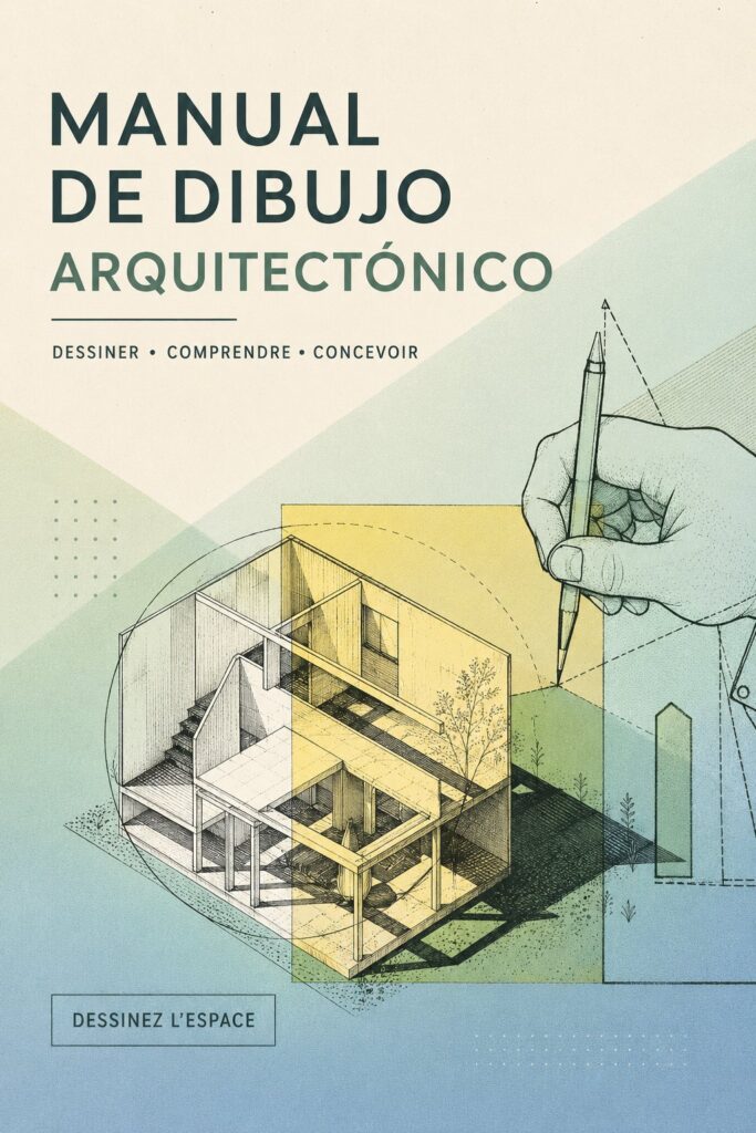 Un bureau d'architecture avec des plans de maison étalés et des outils de dessin