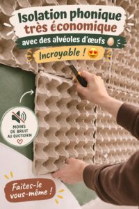 Une pièce insonorisée avec des caisses d'œufs sur les murs.