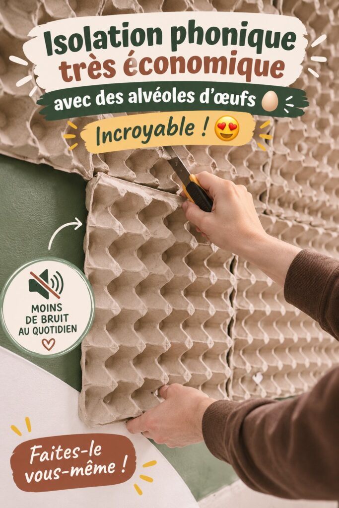 Une pièce insonorisée avec des caisses d'œufs sur les murs.
