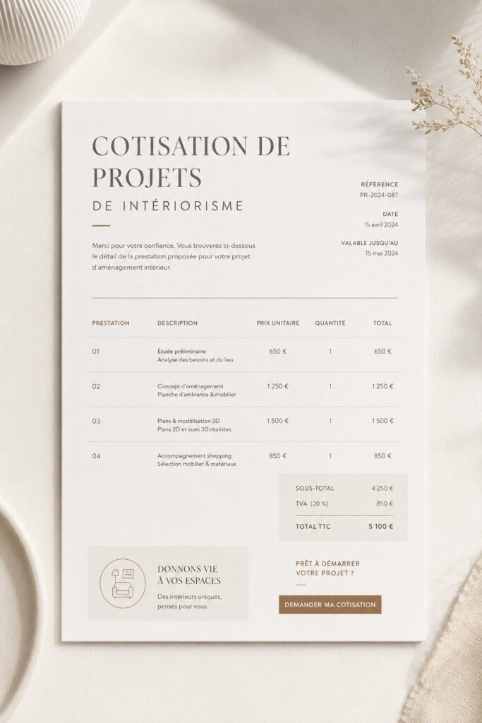 Modèle de projet de rénovation personnalisé sur Canva