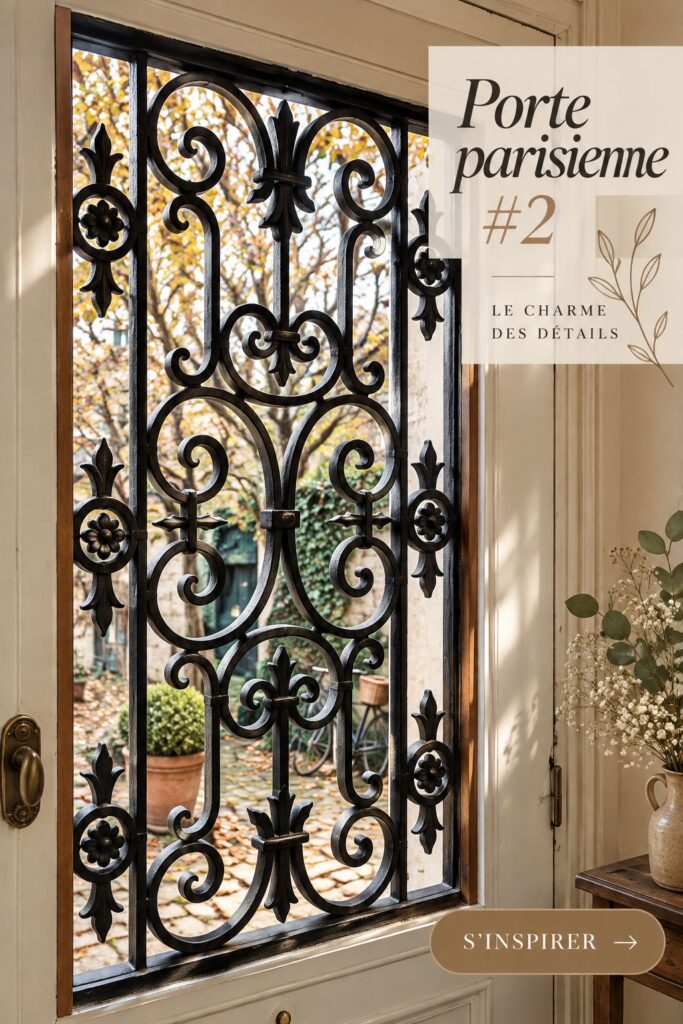 Porte parisienne, symbole de charme et d'élégance dans une maison