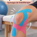 Bandage neuromusculaire appliqué sur un genou