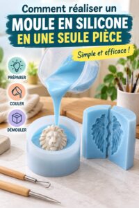 Un outil et des matériaux pour créer un moule en silicone maison.
