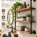 Étagère industrielle en métal au style rétro