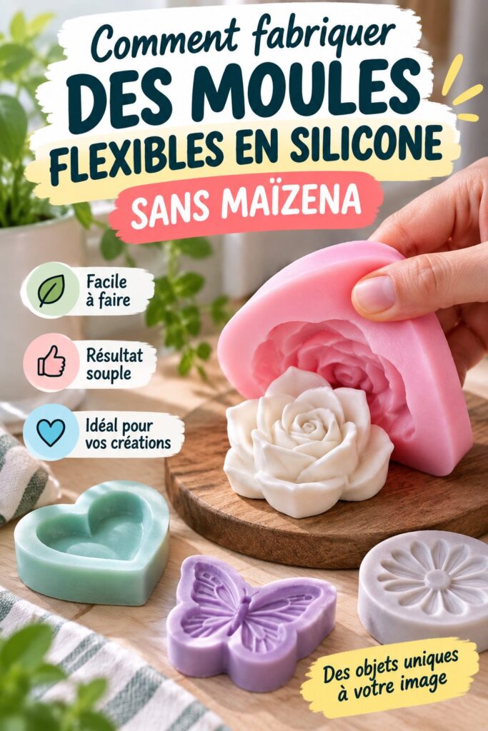 Exemple de moules flexibles en silicone faits maison