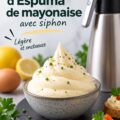 Mousse de mayonnaise légère réalisée avec un siphon dans un ramequin élégant