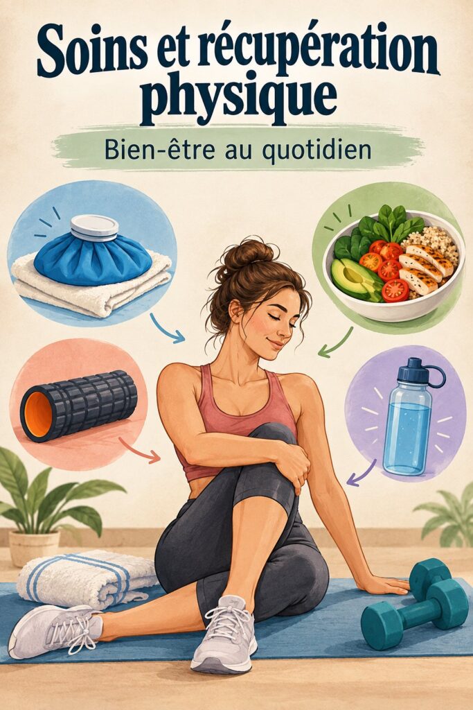 Une femme fait des exercices de physiothérapie à la maison, utilisant un tapis de yoga.