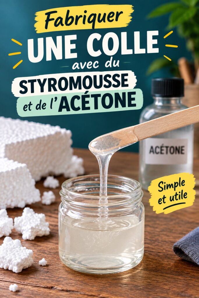 Adhésif fait maison préparé dans un bocal en verre
