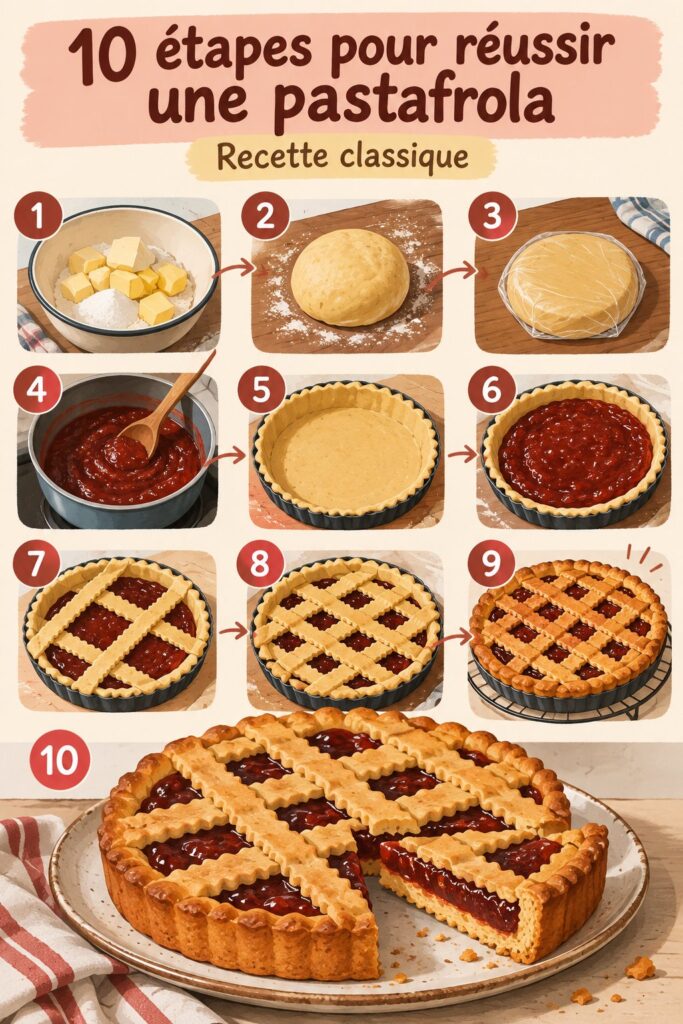 Pastafrola maison avec garniture de confiture, dessert traditionnel