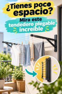Un tendeur pliable suspendu dans une buanderie moderne et bien organisée.