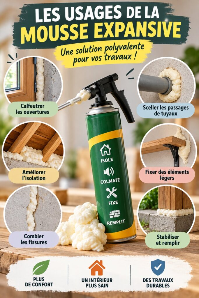 Image de projet de rénovation utilisant de la mousse expansive pour l'isolation.
